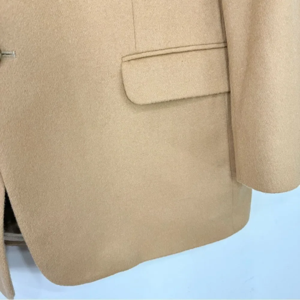 Stafford Tan Camel Hair Wool Double Button Blazer Suit Coat